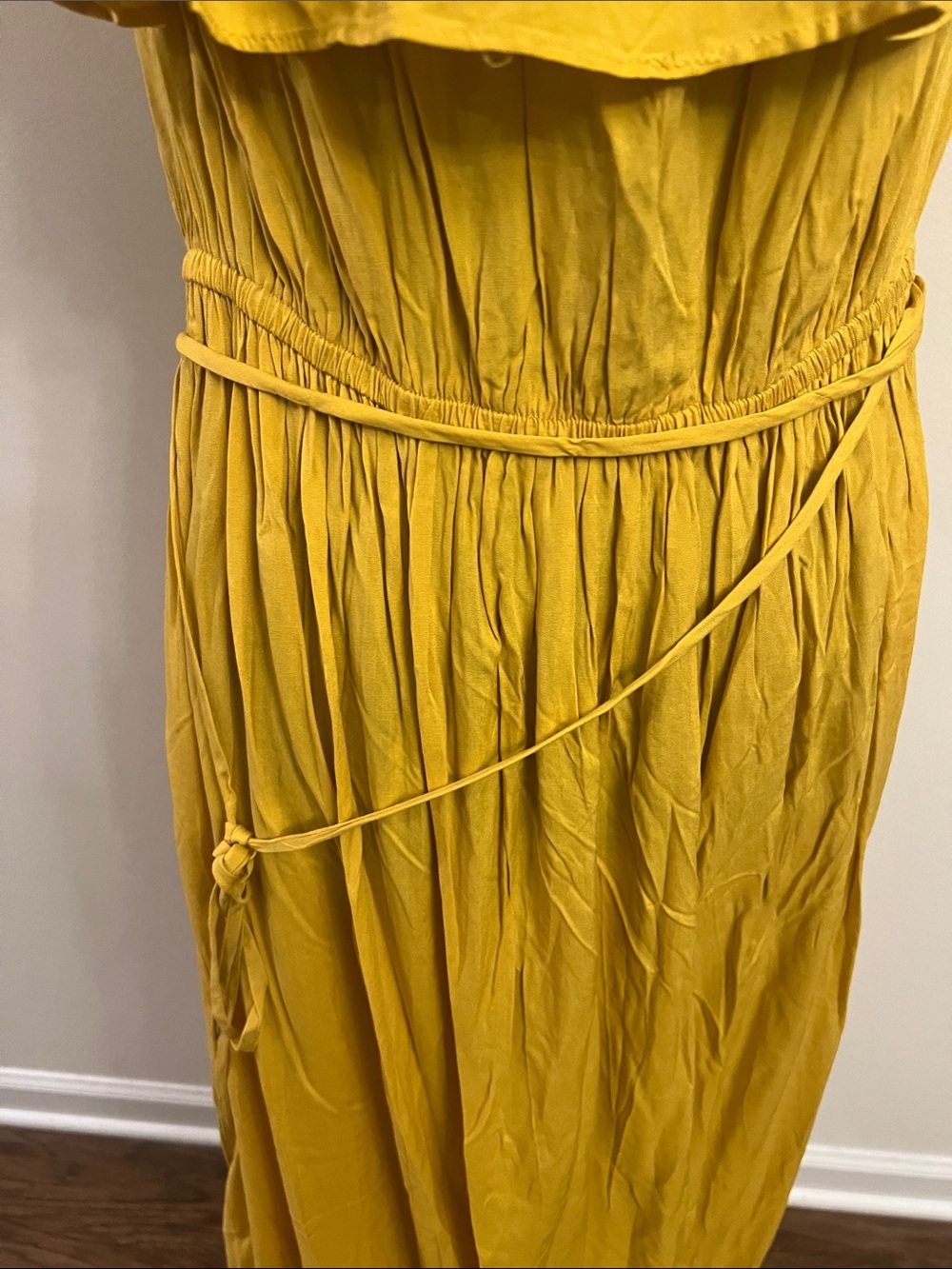 Fashion Nova Yellow Ruffle-Off-Shoulder Maxi Dress - Picture 6 of 9